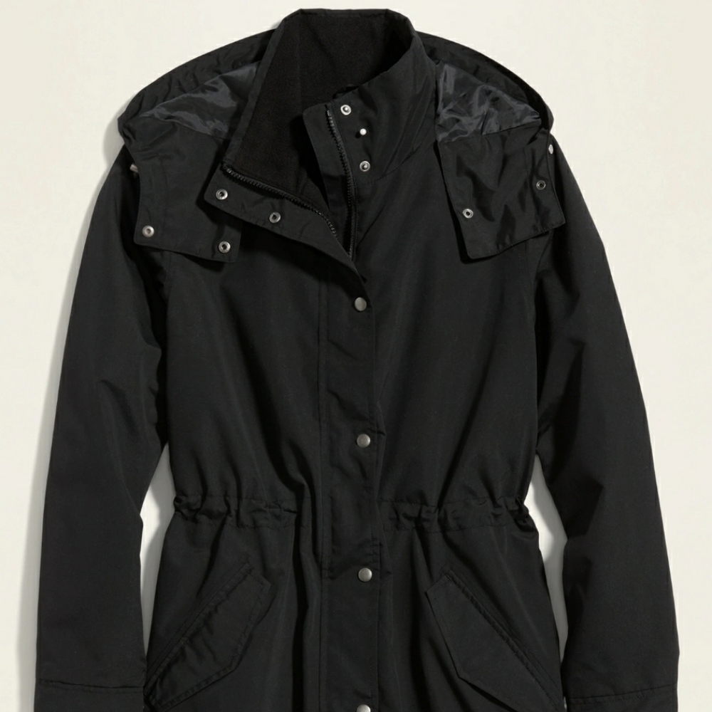 Maternity Water-Resistant Hooded Rain Jacket